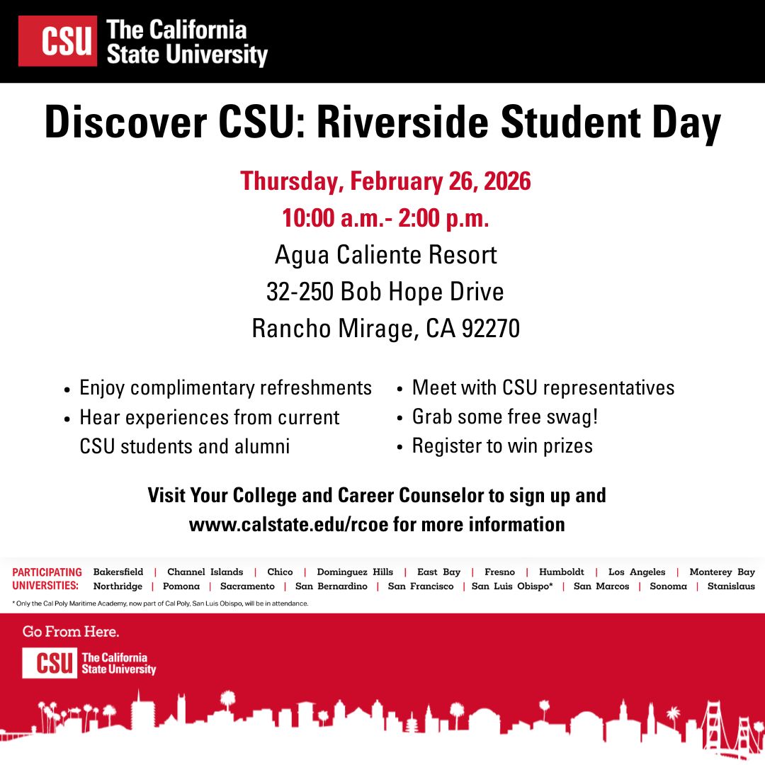 Discover CSU Agua Caliente Day Event