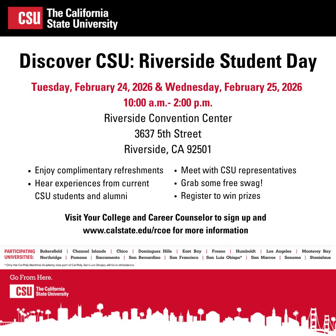 Discover CSU Riverside Convention Center Day Event